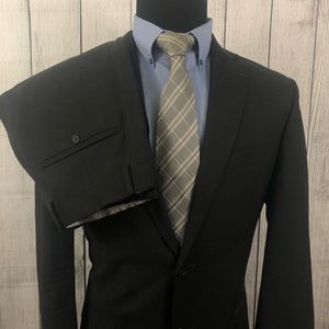 Pronto Uomo 40R - W34 - L30 Black Italian Suit